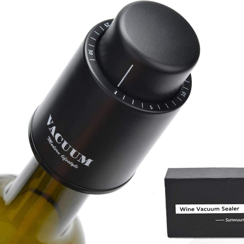 2 PACK] Wine Bottle Stoppers,Real Vacuum Stoppers,Reusable Wine Preserver,Wine C